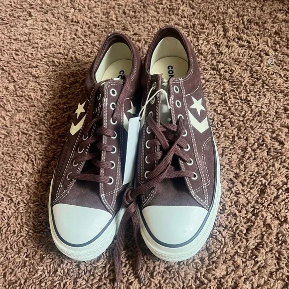 Converse Star Player 76 Suede Men's Low Top Sneakers Size Mens 9.5‎ Brown NEW - Picture 4 of 10